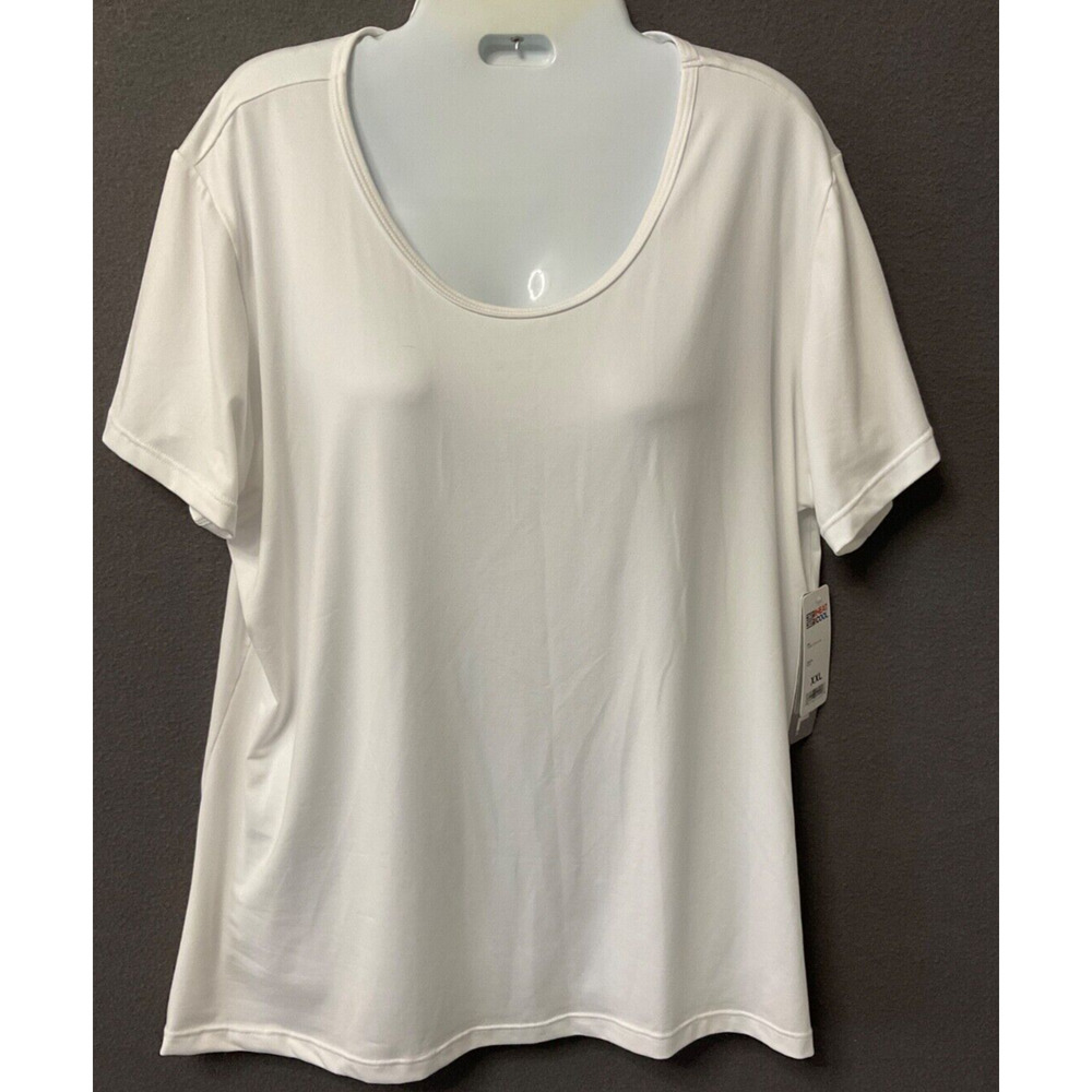 32‎ Degrees Women XXL White Heat-Cool T-Shirt Moisture-Wicking Lightweight